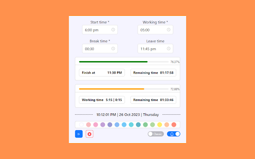 Time Calculator V2  from Chrome web store to be run with OffiDocs Chromium online