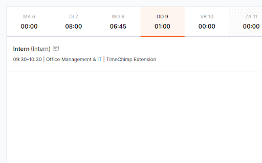TimeChimp UI/UX Improvements  from Chrome web store to be run with OffiDocs Chromium online