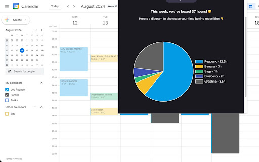 Time Counter for Google Calendar  from Chrome web store to be run with OffiDocs Chromium online