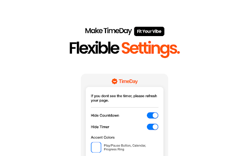 TimeDay Focus Pomodoro Timer and Countdown  from Chrome web store to be run with OffiDocs Chromium online