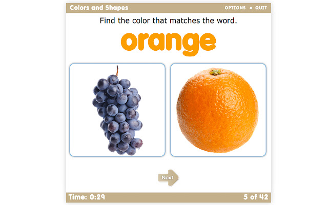 Timed Test: Colors and Shapes  from Chrome web store to be run with OffiDocs Chromium online