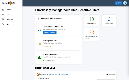 TimedURL Link Generator  from Chrome web store to be run with OffiDocs Chromium online