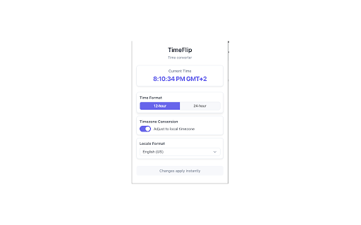 TimeFlip  from Chrome web store to be run with OffiDocs Chromium online