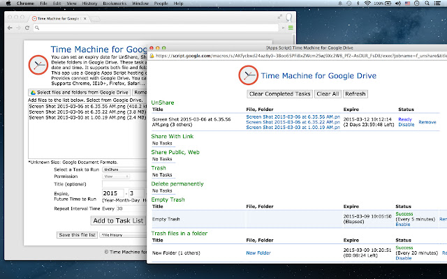 Chrome 웹 스토어의 Google Drive™용 Time Machine을 OffiDocs Chromium 온라인과 함께 실행