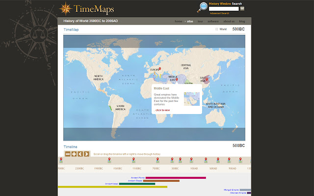 TimeMaps: World History Atlas  from Chrome web store to be run with OffiDocs Chromium online