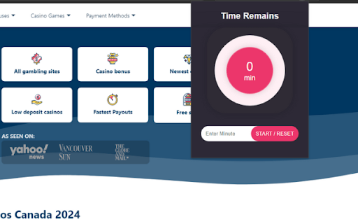 TimeOut Responsible Gaming Timer | Casivo  from Chrome web store to be run with OffiDocs Chromium online