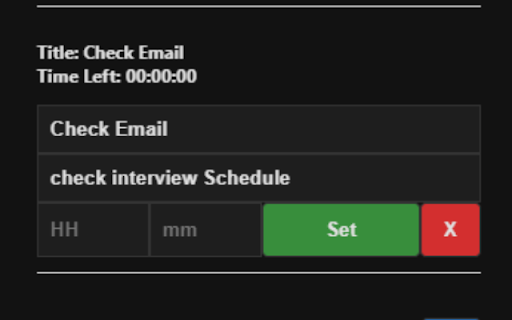 Timer Alarm  from Chrome web store to be run with OffiDocs Chromium online