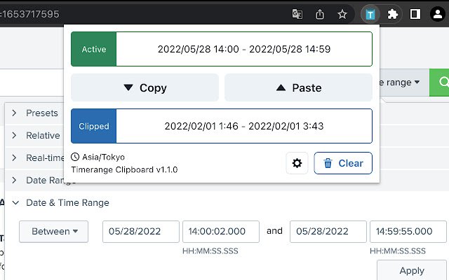 Papan Klip Julat Masa daripada kedai web Chrome untuk dijalankan dengan OffiDocs Chromium dalam talian