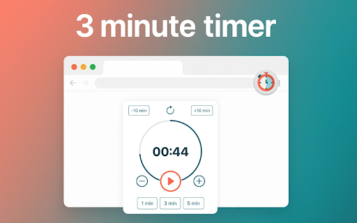 Timer For 3 Minutes  from Chrome web store to be run with OffiDocs Chromium online