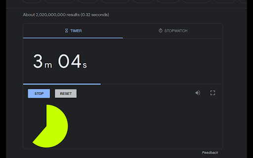 Timer Pie Chart  from Chrome web store to be run with OffiDocs Chromium online