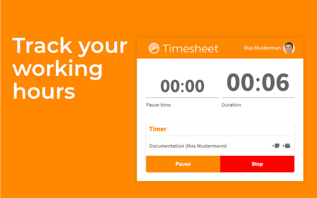 Timesheet Mobile Time Tracker  from Chrome web store to be run with OffiDocs Chromium online