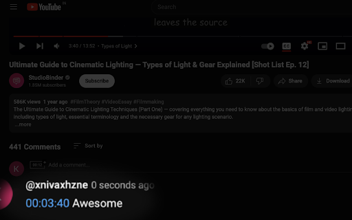 Timestamp Button for YouTube Comments  from Chrome web store to be run with OffiDocs Chromium online