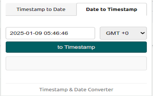 Timestamp Date Converter  from Chrome web store to be run with OffiDocs Chromium online