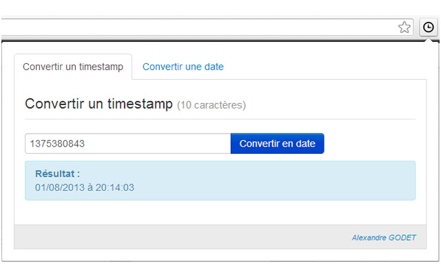 Timestamp <> Date  from Chrome web store to be run with OffiDocs Chromium online