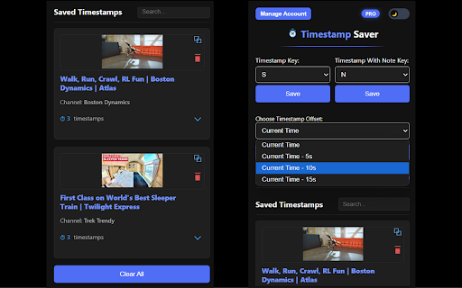 Timestamp Saver  from Chrome web store to be run with OffiDocs Chromium online