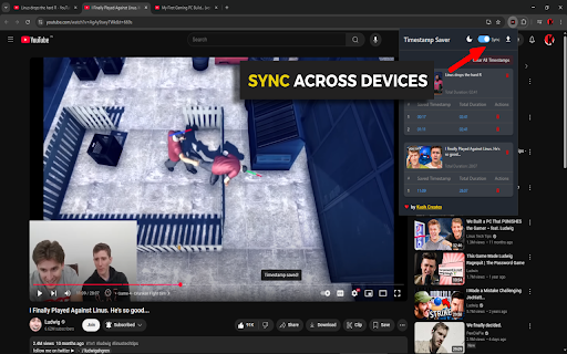 Timestamp Saver for YouTube  from Chrome web store to be run with OffiDocs Chromium online