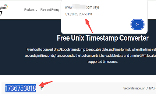 Timestamp to Readable Time  from Chrome web store to be run with OffiDocs Chromium online