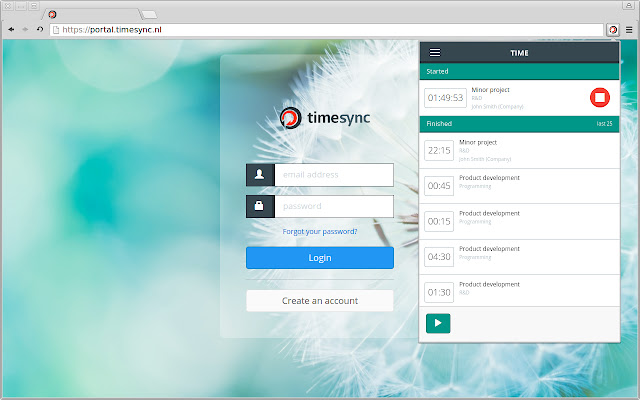 TimeSync  from Chrome web store to be run with OffiDocs Chromium online
