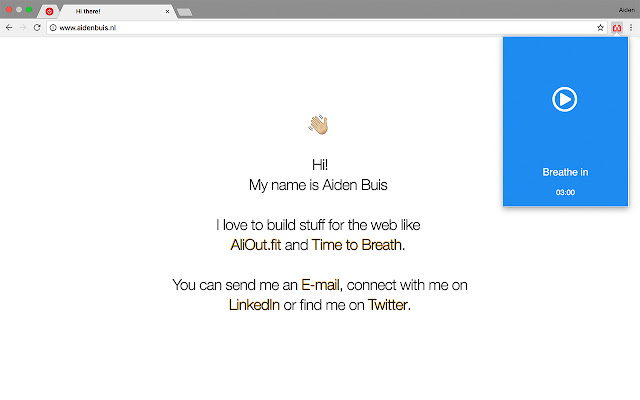 Time to Breathe  from Chrome web store to be run with OffiDocs Chromium online