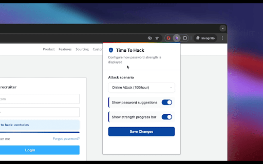 Time to Hack: smart password strength  crack time analyzer  from Chrome web store to be run with OffiDocs Chromium online