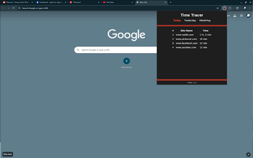 TimeTracer  from Chrome web store to be run with OffiDocs Chromium online