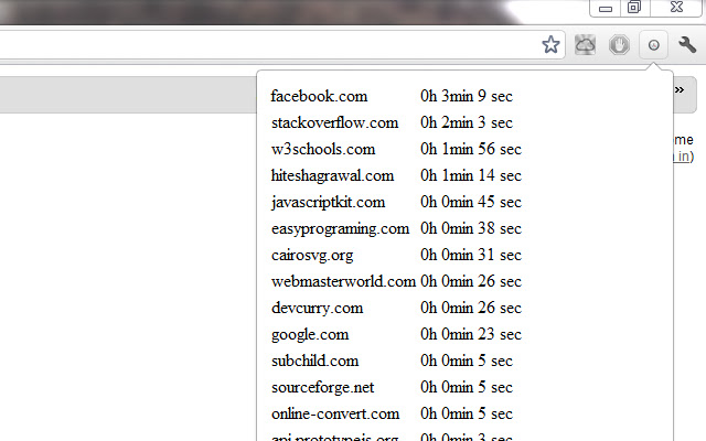 Timetracker (Beta)  from Chrome web store to be run with OffiDocs Chromium online