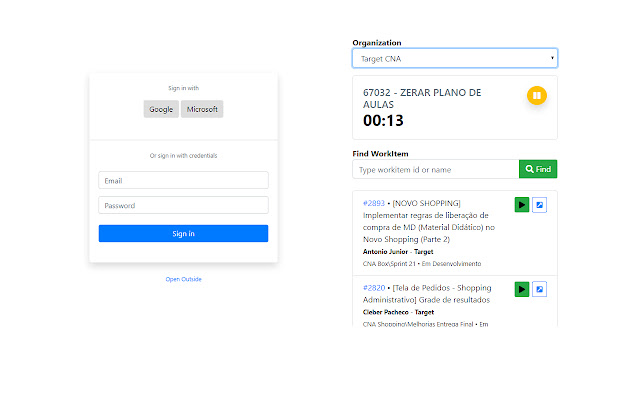TimeTracker Devops Target Software  from Chrome web store to be run with OffiDocs Chromium online