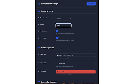 Timezonder Smart Timezone Manager  from Chrome web store to be run with OffiDocs Chromium online