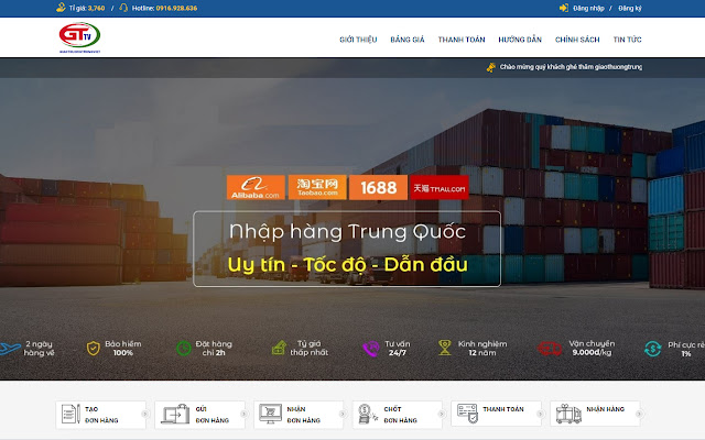 Tiện ích đặt hàng Giao Thương Trung Việt  from Chrome web store to be run with OffiDocs Chromium online