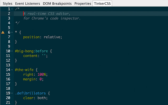 TinkerCSS  from Chrome web store to be run with OffiDocs Chromium online
