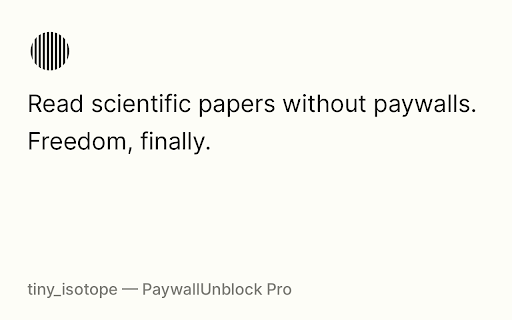 tiny_isotope — PaywallUnblock Pro  from Chrome web store to be run with OffiDocs Chromium online