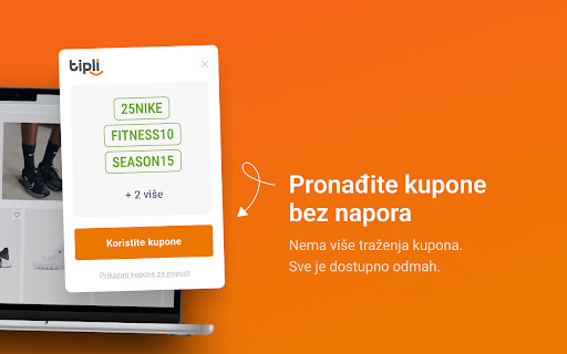Tipli: Cashback i kuponi za popust  from Chrome web store to be run with OffiDocs Chromium online