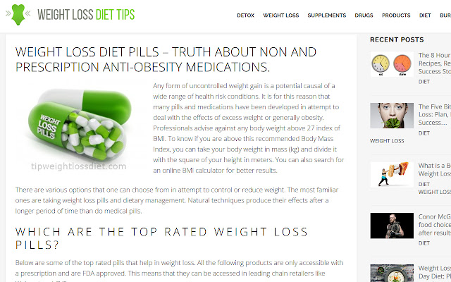 Tip Weight Loss Diet  from Chrome web store to be run with OffiDocs Chromium online