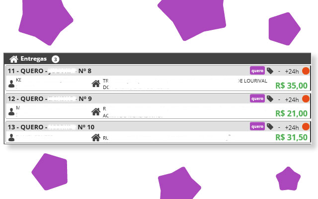 Titan Captura de pedidos Quero Delivery  from Chrome web store to be run with OffiDocs Chromium online