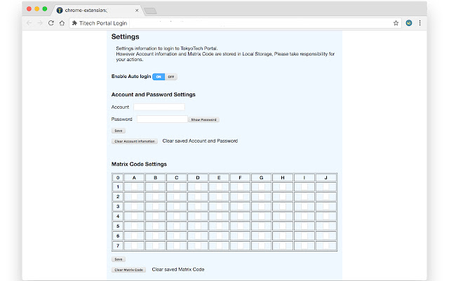 Titech Portal Login  from Chrome web store to be run with OffiDocs Chromium online