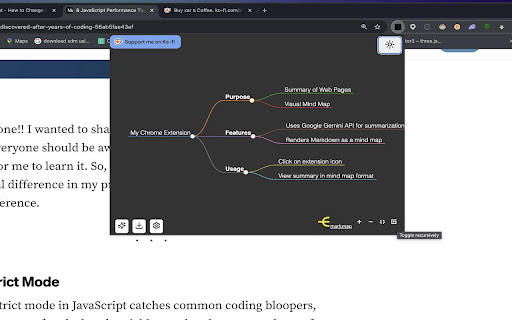 tldr.map  from Chrome web store to be run with OffiDocs Chromium online