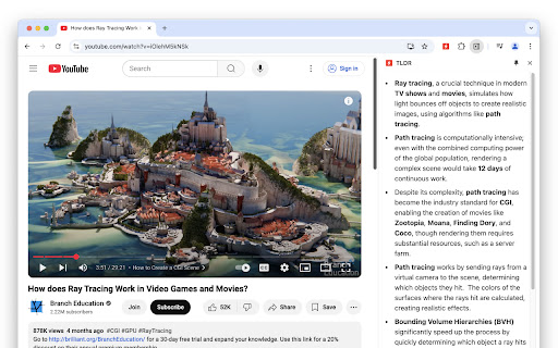 TLDR Summarize webpages, YouTube videos and PDFs instantly  from Chrome web store to be run with OffiDocs Chromium online