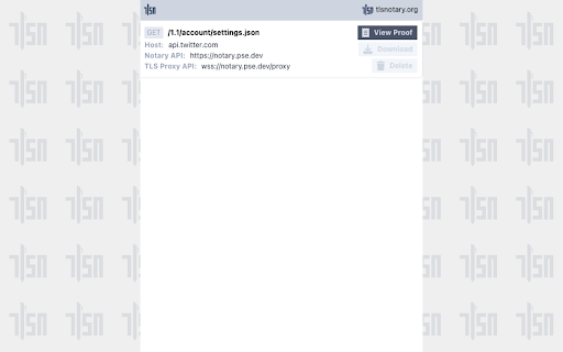 TLSN Extension  from Chrome web store to be run with OffiDocs Chromium online