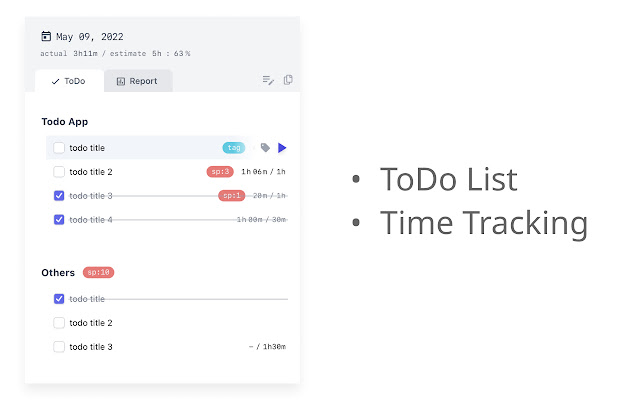 TLT : ToDo List  Time Tracking  from Chrome web store to be run with OffiDocs Chromium online