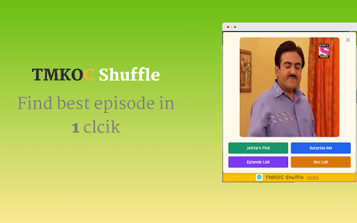 TMKOC Shuffle  from Chrome web store to be run with OffiDocs Chromium online