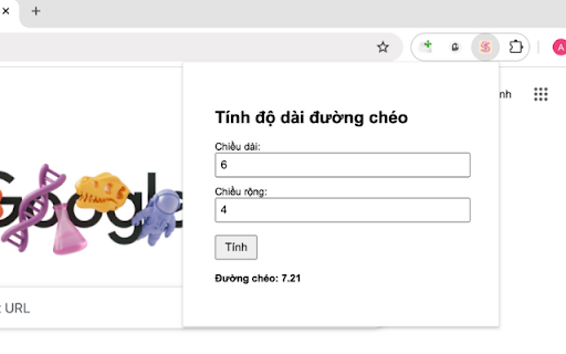 Tính độ dài đường chéo sunwin  from Chrome web store to be run with OffiDocs Chromium online