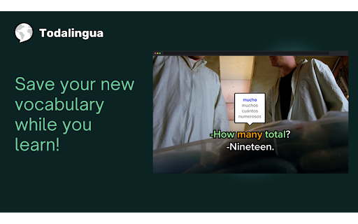 Todalingua  from Chrome web store to be run with OffiDocs Chromium online