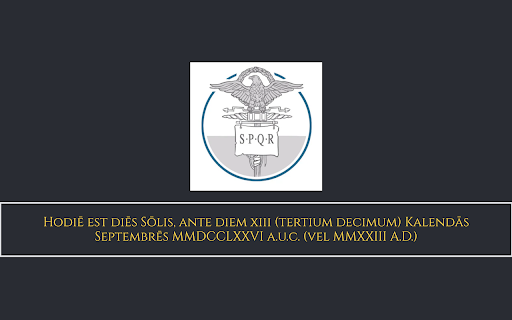Todays Date in Latin  from Chrome web store to be run with OffiDocs Chromium online