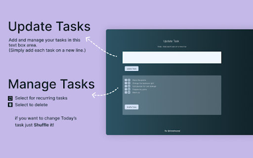 Todays Task  from Chrome web store to be run with OffiDocs Chromium online