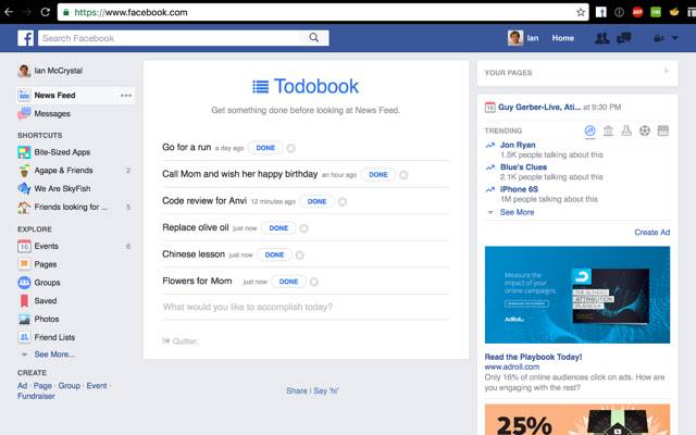 Todobook  from Chrome web store to be run with OffiDocs Chromium online