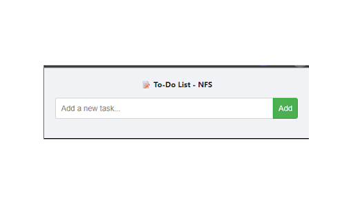 To Do List NFS  from Chrome web store to be run with OffiDocs Chromium online