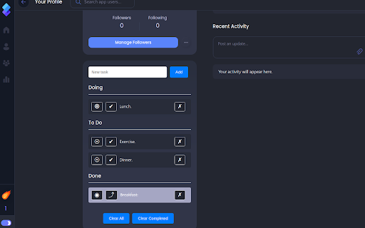 Todo Stream  from Chrome web store to be run with OffiDocs Chromium online