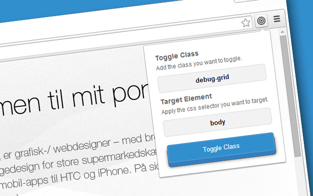 Toggle Class  from Chrome web store to be run with OffiDocs Chromium online