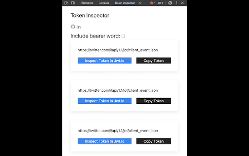 Token Devtools Inspector  from Chrome web store to be run with OffiDocs Chromium online