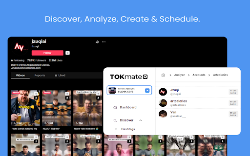 Tokmate  from Chrome web store to be run with OffiDocs Chromium online